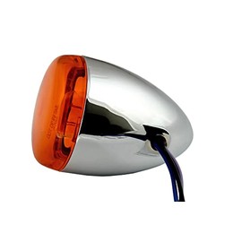 Chris Products Duece-Style Turn Signal Lamps - Rear - Dual Filament - Amber Lens - Chrome 8501A