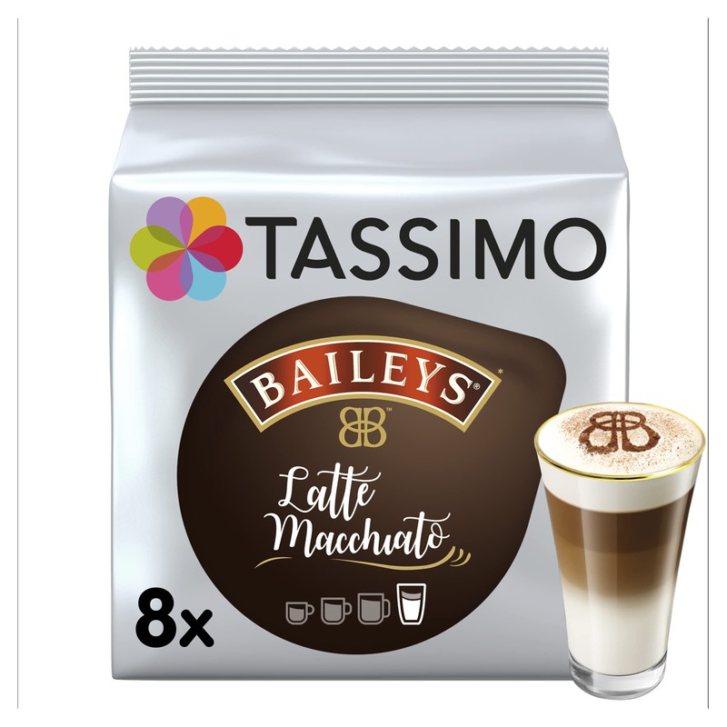 Tassimo Latte Machiatto Baileys Coffee 8 Pods