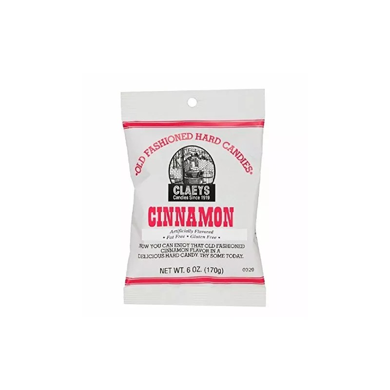Claey's Claeys Old Fashioned Cinnamon Candy, 6-Ounce Bags [6-Bags]