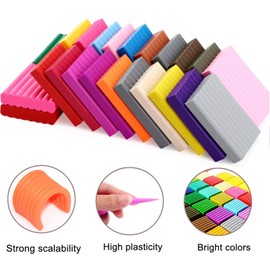YIQI Polymer Clay - Polymer Clay 24 Colours Clay Oven Baking Clay Figure DIY Crafts & Modelling Clay Children (Colourful)