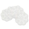 Gracebuy Pack of 4PCS White 7 Inch 100% Cotton HANDMADE