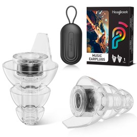 Hearprotek Hi-Fi Spirit Concert Ear Plugs, High Fidelity Silicone Music Earplugs for Concerts, Noise Reduction, Hearing Protection, Motorcycle, Musicians, Rave, Dj, Tinnitus Relief (Medium Size)