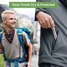 MORGIANA Compressed Towel Tablets - 100 PCS Bamboo Face & Body Towels - Expandable Washcloths, Disposable Coin Tissues - Eco-Friendly, Perfect for Hiking & Makeup Removal