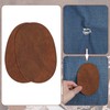 2PCS Leather Patch Elbow Patches for Sweaters Sew-On Fabric Oval