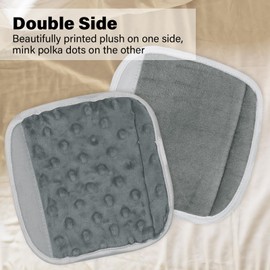 REFLYAWAY 2Pcs Baby Car Seat Neck Cover for Kids, Children Seat Belt Cushion Cute Cartoon Pattern, Comfortable Soft Belt Pads Cover Neck Support Travelling (Dark Grey)