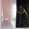 OERJU 65x72inch Marble Texture Shower Curtain Gold Powder Swirl Modern