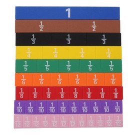 Toddmomy 1 Set Magnetic Fraction Tile Montessori Math Materials for Kids to Learn Fraction Equivalence Math Manipulatives 4th Grade Fraction