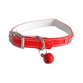 Eastland Cat Leather Collar with Rattle, 1x30 Cm, Assortment