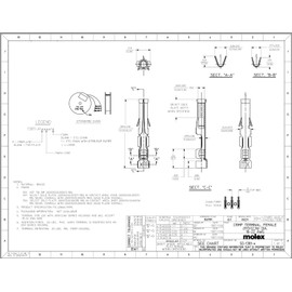 Molex (9-Circuits) Male & Female Receptacle Plug, w/Terminal sockets w/18-22 AWG Standard .093" Pins, Pitch 5.06mm