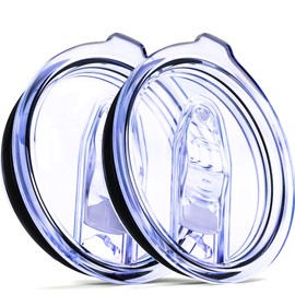 20 & 10 oz Pack of 2 Replacement Lids for Yti Tumblers - 3.3 Inch Diameter - Spill Proof Lids Silicon Sliding Covers, Fits Yti Tumblers, Hydro Flsk, Reusable No Leak Design, Splash Resistant Mug