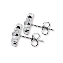 Quiges Earrings 925 Silver Stud Earrings Set Star Shape with Transparent Zirconia, Crystal, Cubic Zirconia