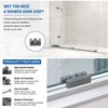 xhziy 4 Pcs Sliding Shower Door Stopper 2 Inch Gray