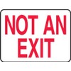 Accuform MEXT910VS Adhesive Vinyl Safety Sign, Legend "NOT an EXIT",