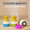 WADY Portable Sunscreen Applicator, Refillable Travel Dispenser Bottle with Suncream,