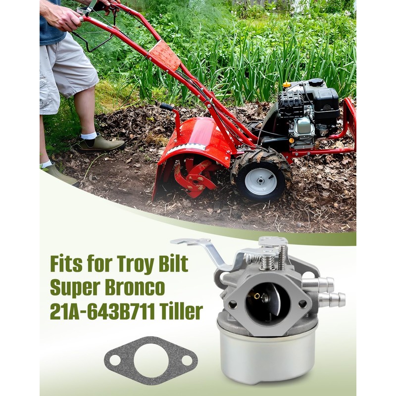 Carburetor Fit for Troy Bilt Super Bronco 21A-643B711 Tiller Replacement