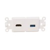 MOAVEQ HDMI USB Wall Plate with HDMI and USB Keystone