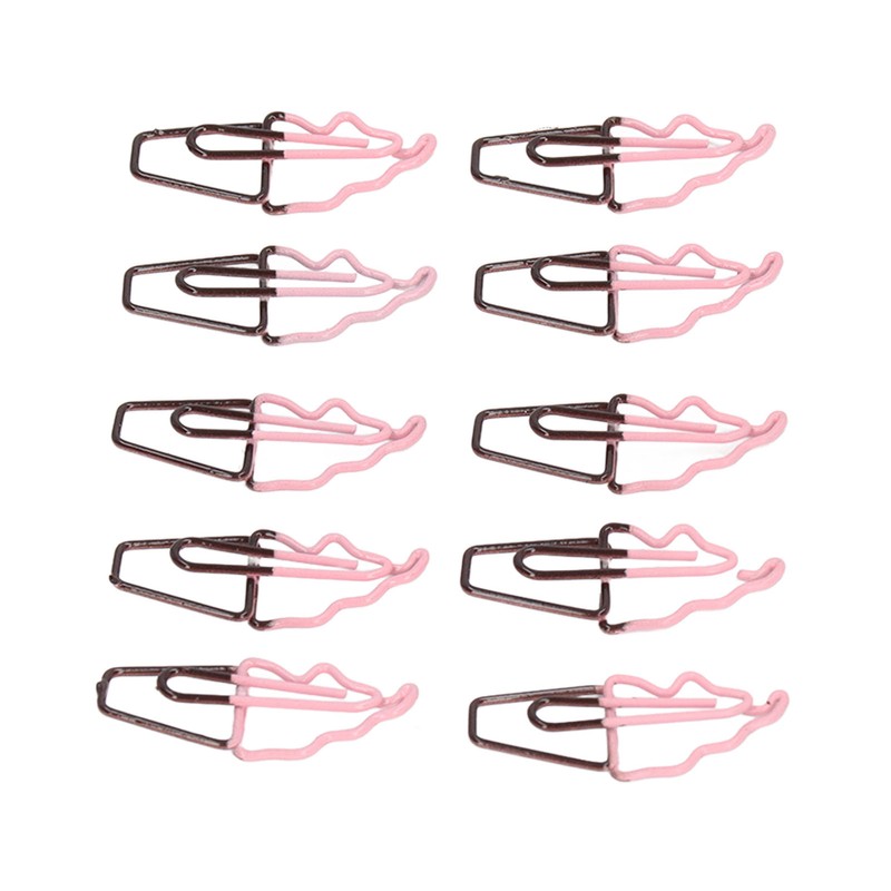 100 Pcs Shaped Paper Clips 2 Color Ice Cream Shape