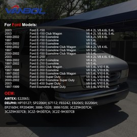 VANBOL Electric Fuel Pump Assembly Compatible with 1997-2003 Ford E-150 E-250 E-350 E-450 Econoline Club Wagon Super Duty Gas 4.2L 4.6L 5.4L 6.8L Replace E2206S VANBOL0149 with Sending Unit 2 Tube Van