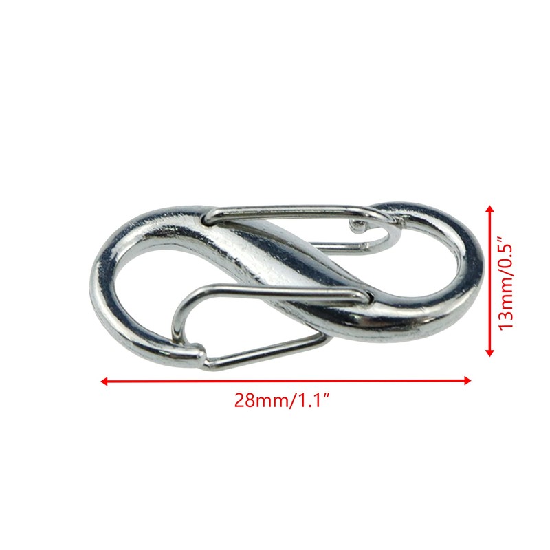 Semetall 10 Pieces Adjustable Metal Clip Buckles Chain Strap Bag
