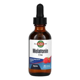 KAL Melatonina Líquida 3mg 55ml Sabor Frambuesa Suplemento para Dormir                                                                                