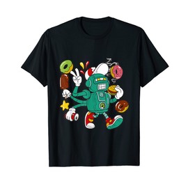 Robot and Doughnuts Donut Robot T-Shirt