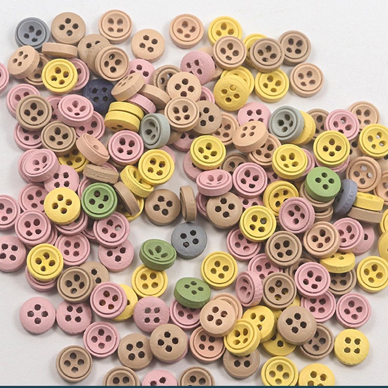SUQ 100 Pieces Mixed Buttons, Colourful Buttons, 100 Pieces Buttons