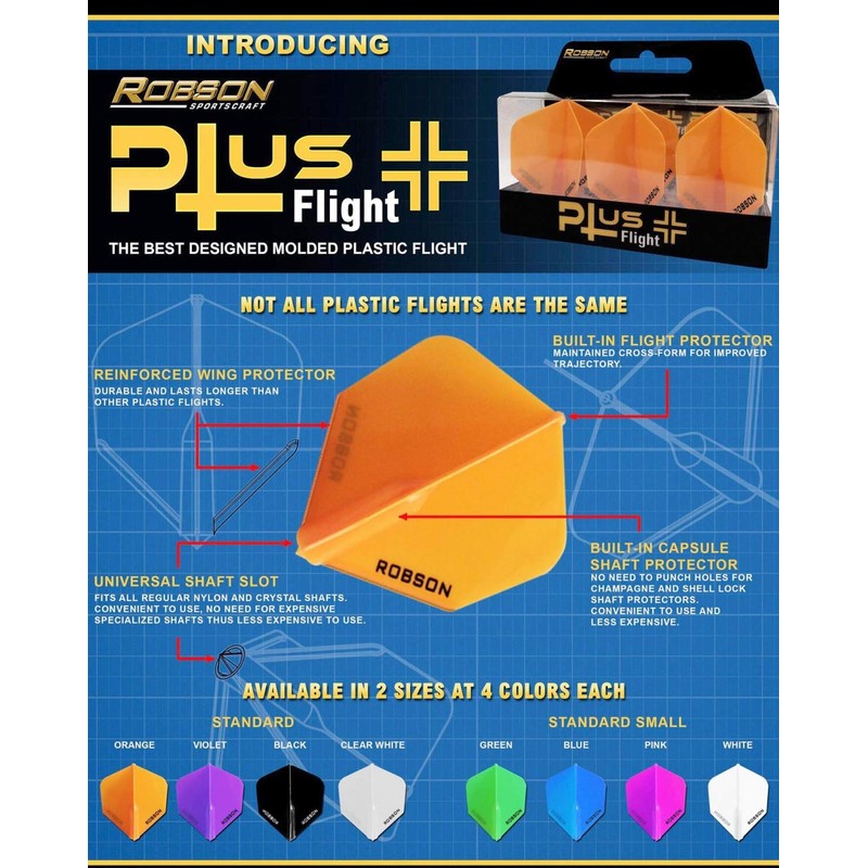 Robson Plus Dart Flight V Flights - Tribe Flight Various