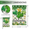 Hzppyz Welcome St. Patrick's Day Garden Flag Double Sided, Shamrock