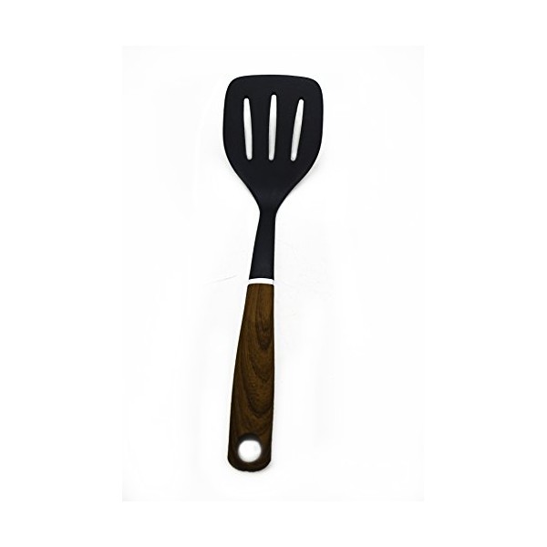 IMUSA USA Slotted Turner with Woodlook Handle
