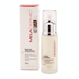 Meladermic Día I Suero despigmentante con Protector Solar +50 I Serum Antimanchas | 30g | Unifica el tonoI Previene las Manchas y Pecas | Hidratación Profunda | Testado Dermatológicamente