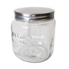 Grant Howard Jumbo Mason Embossed Glass Storage Jar, 92 Ounces,