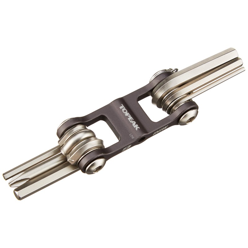 Topeak TT2506 mini 6-piece folding tool set in silver colour