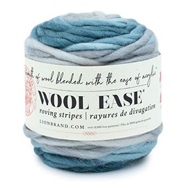 Lion Brand Yarn Wool-Ease Roving Yarn, Denim