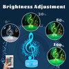CoolGift Mart Music Note Night Light, 3D LED Optical Illusion