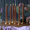 West Ivory 6 Pack, 10" LED Flameless Brown Tan Fluted