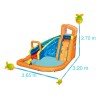 Alberca Piscina Parque Acuatico Resbaladilla Bomba Bestway Color Naranja