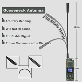 UV-25 Two Way Radio Long Range with Gooseneck Antenna Upgraded BAOFENG UV-5R Walkie Talkie H/M/L Tri-Power Ham Radio FM Air NOAA Multi-Band Receiver (Green)
