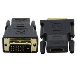 Kyper USKyper-3488 2 Pack Gold Plated Full HD 1080P Bidirectional HDMI Female to DVI D Male Converter Adapter for TV Laptop Desktop and Monitor (2, Black)
