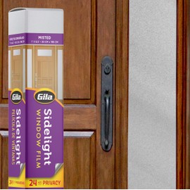 Gila® Misted Sidelights Entryway Decorative Window Film DIY Static Cling, 1ft x 6.5ft (12in x 78in) (6.5 sq Ft)