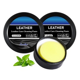 KCHOOH 2PC Crema limpiadora y Cuidado para el Cuidado del Cuero, Crema limpiadora de Cuero para el Interior del automóvil, Crema limpiadora de Cuero Multiusos para automóviles y Muebles