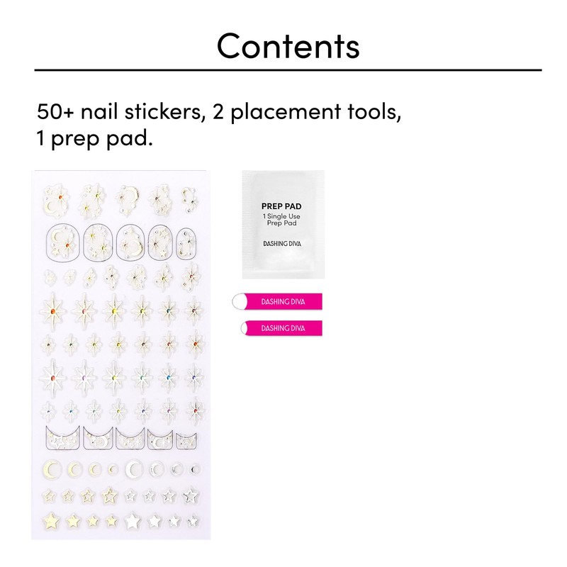 Dashing Diva Magic Pick Nail Stickers - Midnight Moonlight |