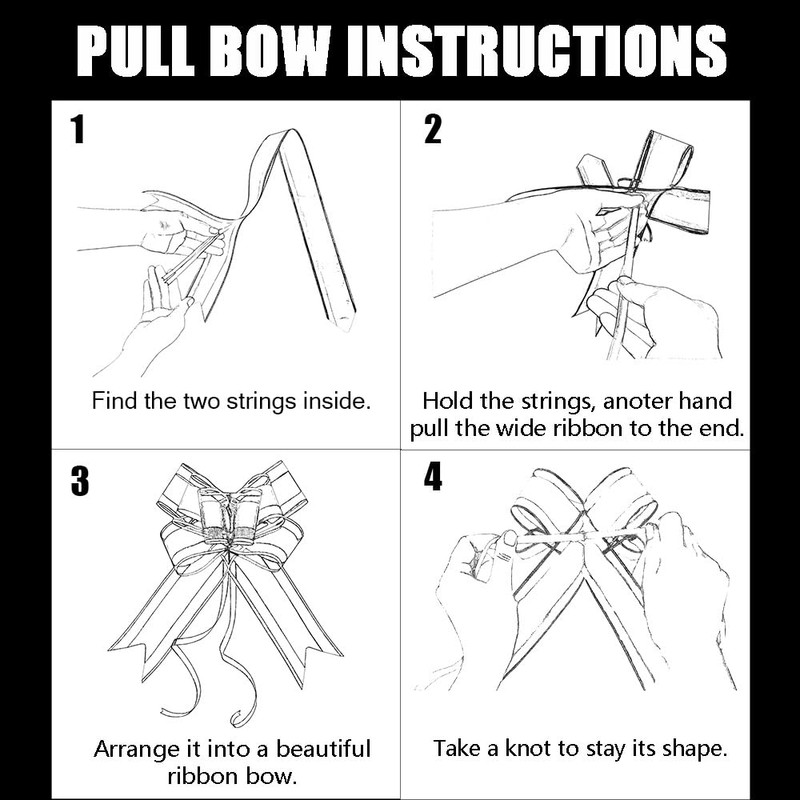 Pull Bows for Gift Wrapping, Large Iridescent White Gift Bow