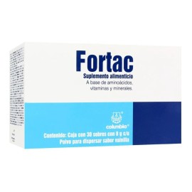 Fortac Suplemento Alimenticio Sabor Vainilla Caja 30 Sobres