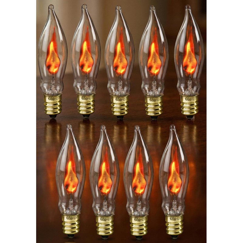The Dreidel Company Electric Menorah Bulbs- 9 Flickering Flame Shaped