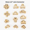 MOUMOUTEN Brass Pipe Fittings, Full Male Thread Cross 4 Tee