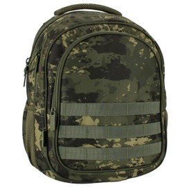 sarcia.eu Green Camo School Backpack, Youth Backpack, Spacious 43x35x21cm STARPAK