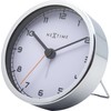 NeXtime alarm clock, "COMPANY ALARM" very silent, white / metallic,