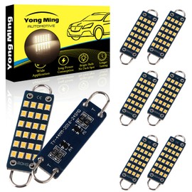 YONGMING 561 LED Bulb 211-2 212-2 Led Bulb 44mm 1.73" 562 567 564 RL4410 Loop Bulbs Festoon LED Bulb Warm White for Interior Dome Map Trunk Lights Door Courtesy Lights 8-Pack