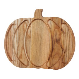 Pumpkin Shaped Board Charcuterie Board,Wood Kitchen Serving Tray Appetizer Serving Platter,Pumpkin Wooden Veggie Tray Divided Chip and Dip Board for Kitchen,Holiday Christmas Hosting Essentials