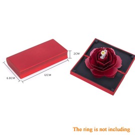Engagement Ring Box,Ring Rose Box Surprise Jewelry Storage Holder for Woman as Proposal Engagement Wedding Ring Jewelry Gift Case in Valentine's Day ect.